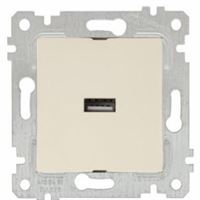 RİTA MEK TUŞ TEKLİ USB ŞARJ PRİZİ KREM 1